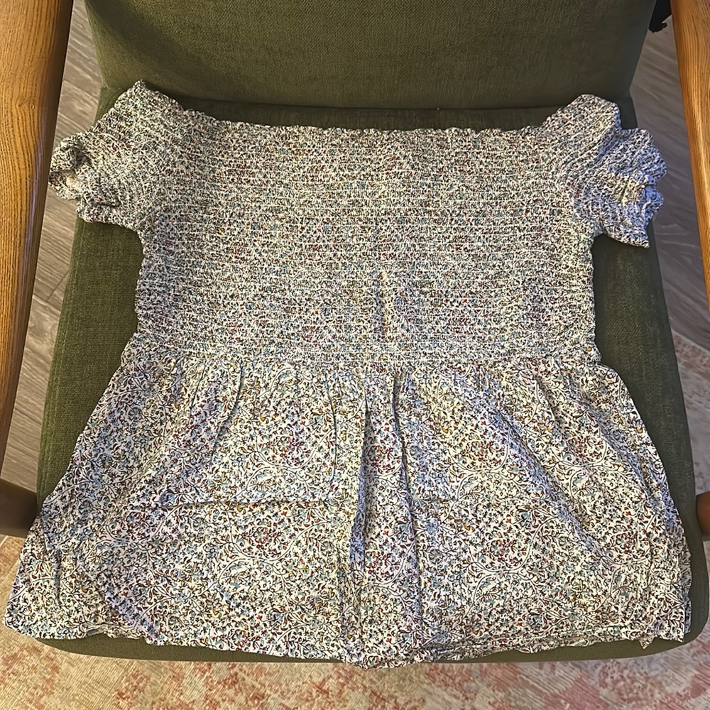 Old Navy Floral Smocked Off the Shoulder Top